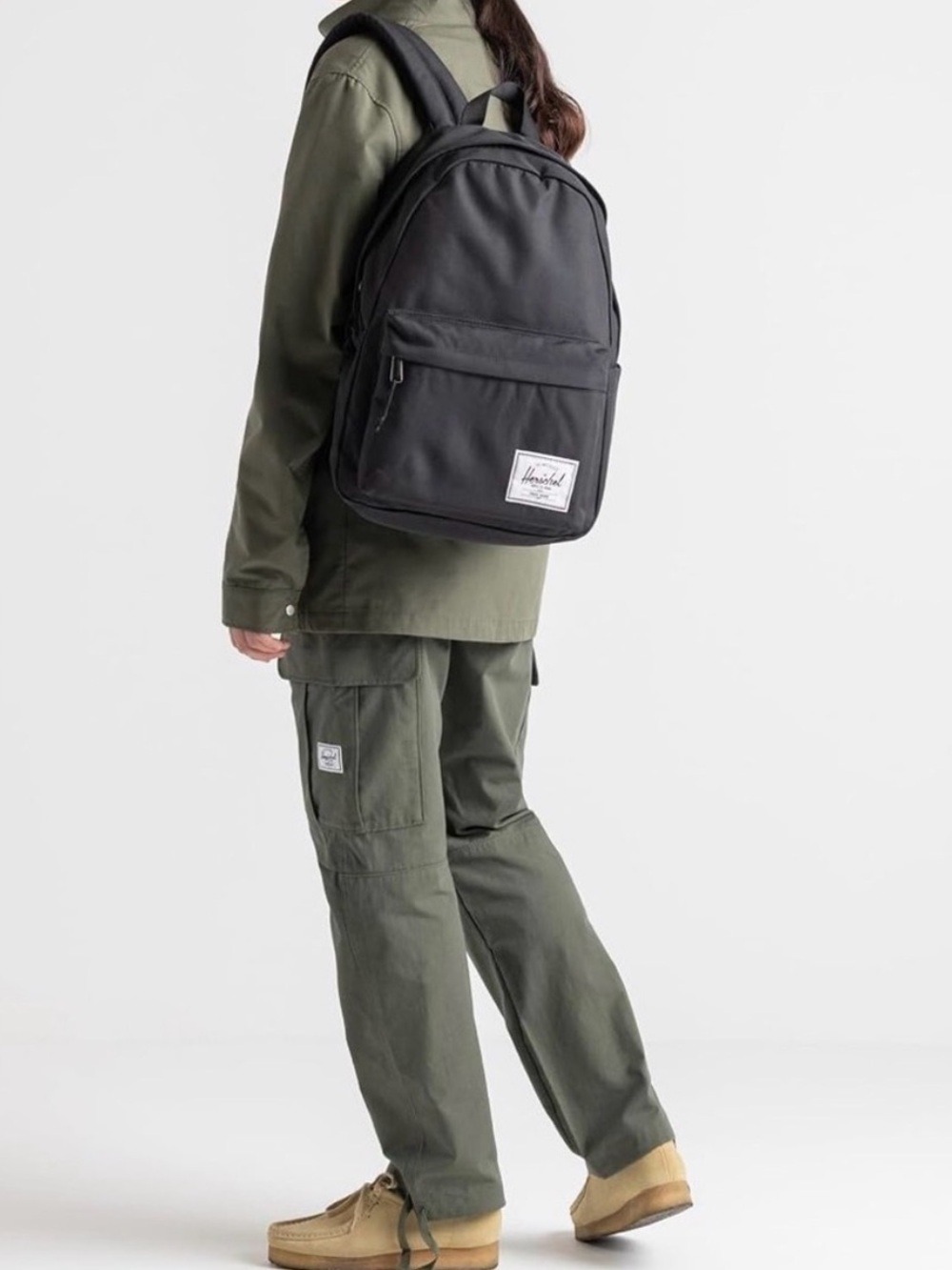 Herschel Supply Company Classic Black Backpack unisex pocket adjustable straps